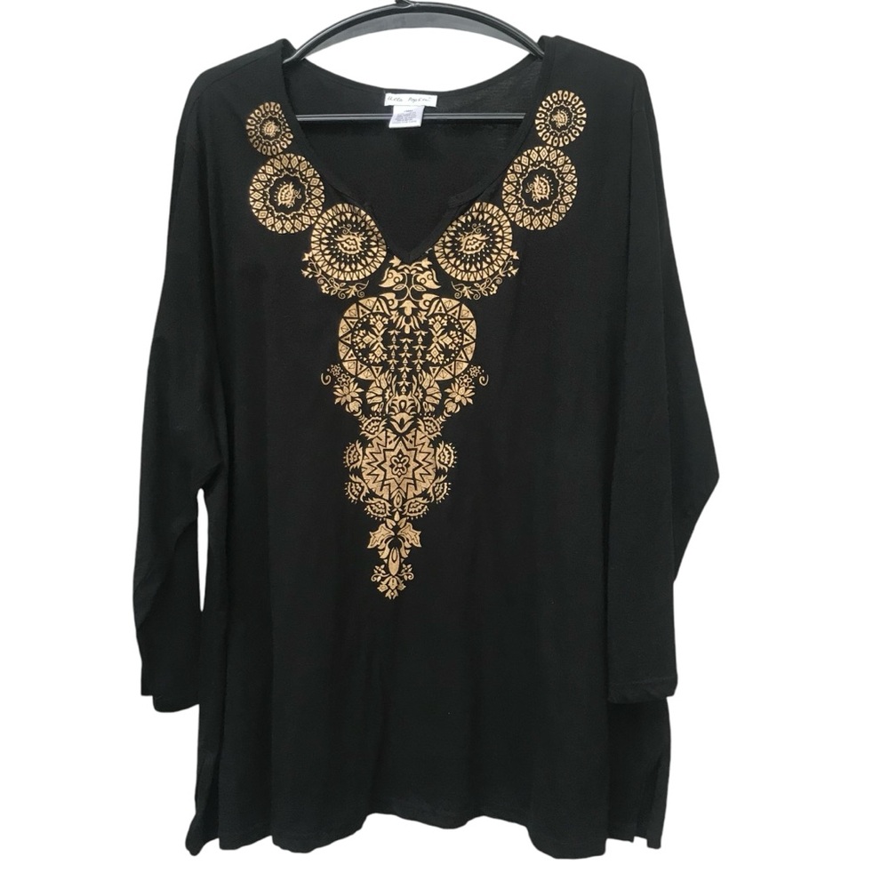 Ulla Popken Black Gold Top 32/34